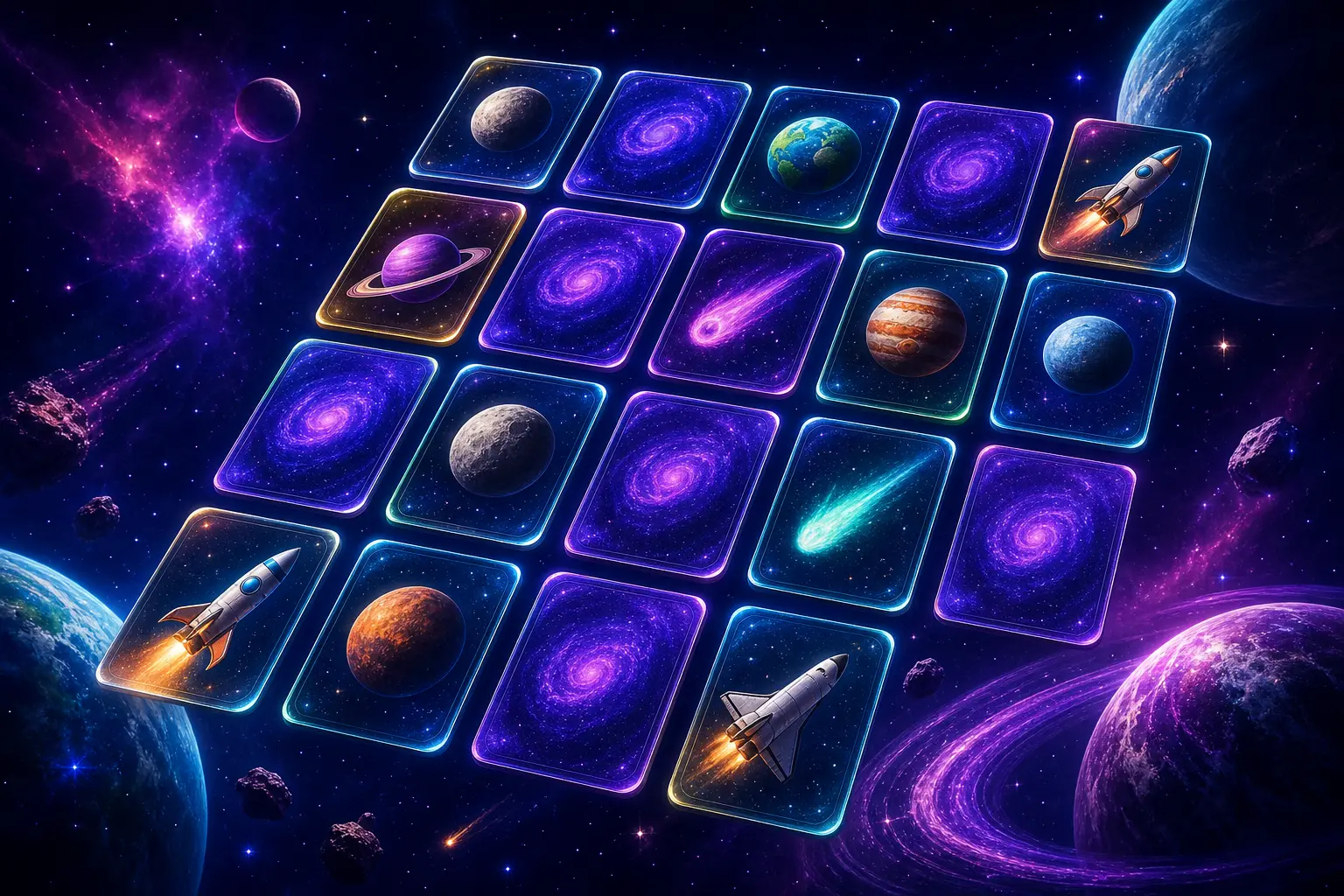 Parejas Cósmicas — juego de memoria